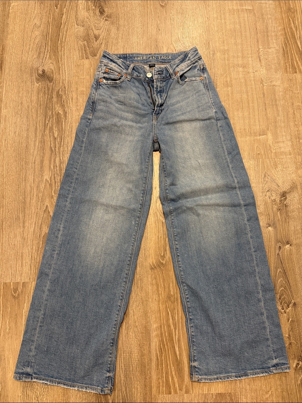 American Eagle Outfitters Light Blue Wide Leg Jeans